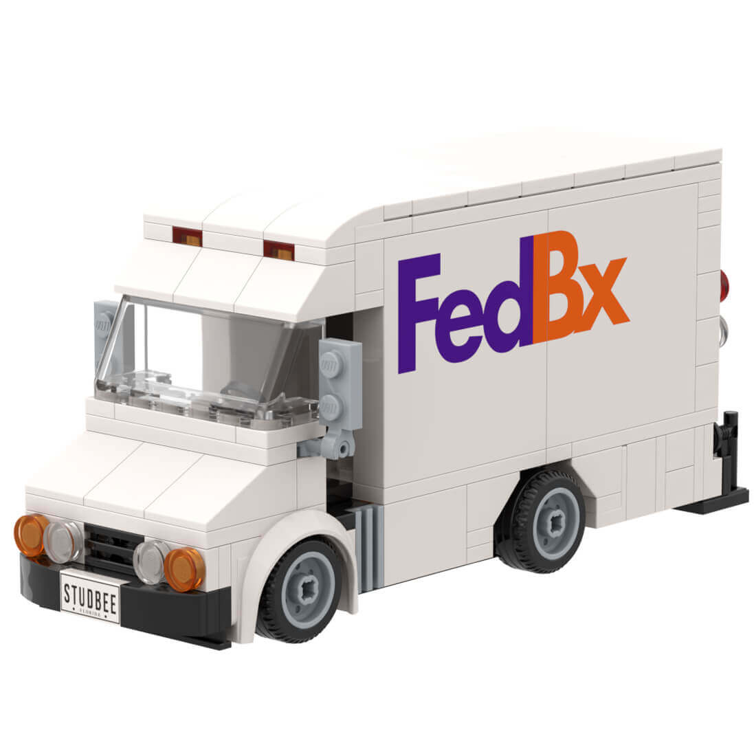 FedBx Delivery Truck Building Set - Custom Printed - Made Using LEGO® Parts